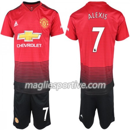Completo Calcio Manchester United Alexis Sanchez 7 Bambino Divisa Prima 2018/2019